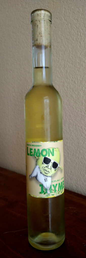 lemon thyme mead bottle
